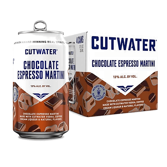 Cutwater Chocolate Espresso Martini 12oz 4 Pack Can