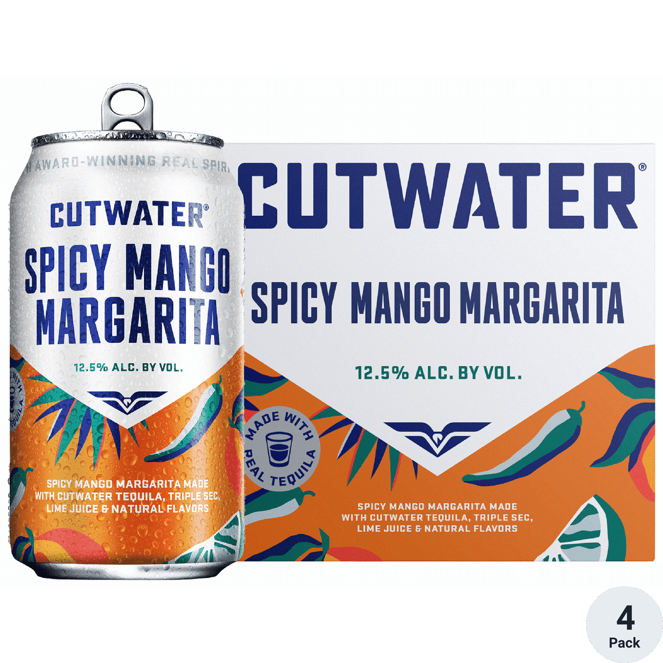 Cutwater Spicy Mango Margarita 12oz 4 Pack Can